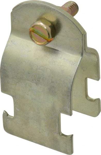 Thomas & Betts - 3/4" Pipe, 14 Gauge" Pipe or Conduit Clamp - Gold Galvanized, Rigid & IMC Conduit - Americas Tooling