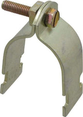 Thomas & Betts - 1-1/2" Pipe, 12 Gauge" Pipe or Conduit Clamp - Gold Galvanized, Rigid & IMC Conduit - Americas Tooling