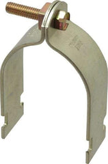 Thomas & Betts - 2-1/2" Pipe, 12 Gauge" Pipe or Conduit Clamp - Gold Galvanized, Rigid & IMC Conduit - Americas Tooling