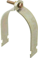 Thomas & Betts - 3-1/2" Pipe, 1/8 Gauge" Pipe or Conduit Clamp - Gold Galvanized, Rigid & IMC Conduit - Americas Tooling