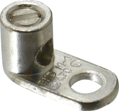 Thomas & Betts - 14-4 AWG Noninsulated Lug Connection D Shaped Ring Terminal - 3/8" Stud, 1-1/8" OAL x 17/32" Wide, Tin Plated Copper Contact - Americas Tooling