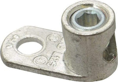 Thomas & Betts - 8-1/0 AWG Noninsulated Lug Connection D Shaped Ring Terminal - 3/8" Stud, 1-1/2" OAL x 47/64" Wide, Tin Plated Copper Contact - Americas Tooling