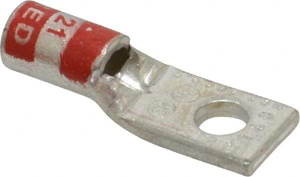 Thomas & Betts - 8 AWG Noninsulated Crimp Connection Square Ring Terminal - #10 Stud, 1.16" OAL x 0.39" Wide, Tin Plated Copper Contact - Americas Tooling