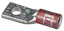 Thomas & Betts - 250 kcmil Wire Noninsulated Compression Connection Square Ring Terminal - 1/4" Stud, 2" OAL x 1.13" Wide, Tin Plated Copper Contact - Americas Tooling