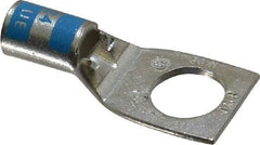 Thomas & Betts - 6 AWG Noninsulated Compression Connection Square Ring Terminal - 3/8" Stud, 1.41" OAL x 0.6" Wide, Tin Plated Copper Contact - Americas Tooling