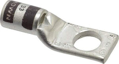 Thomas & Betts - 2 AWG Noninsulated Compression Connection Square Ring Terminal - 3/8" Stud, 1.65" OAL x 0.59" Wide, Tin Plated Copper Contact - Americas Tooling