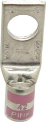 Thomas & Betts - 1/0 AWG Noninsulated Compression Connection Square Ring Terminal - 1/2" Stud, 2.2" OAL x 3/4" Wide, Tin Plated Copper Contact - Americas Tooling