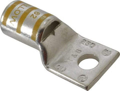 Thomas & Betts - 250 kcmil Wire Noninsulated Compression Connection Square Ring Terminal - 3/8" Stud, 2.28" OAL x 1.13" Wide, Tin Plated Copper Contact - Americas Tooling