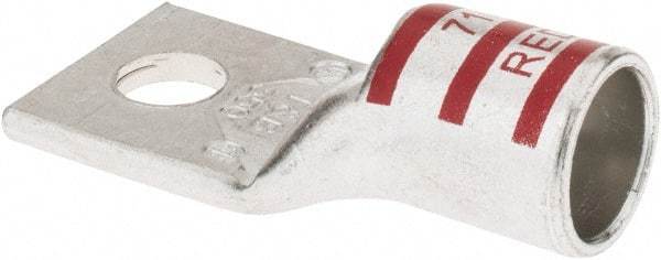 Thomas & Betts - 350 kcmil Wire Noninsulated Compression Connection Square Ring Terminal - 1/2" Stud, 2.85" OAL x 1.36" Wide, Tin Plated Copper Contact - Americas Tooling