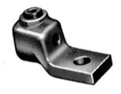 Thomas & Betts - 300-500 kcmil Wire Noninsulated Compression Connection Square Ring Terminal - 1/2" Stud, 3-1/16" OAL x 1-3/8" Wide, Copper Contact - Americas Tooling