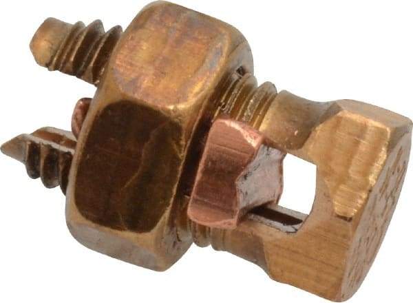 Thomas & Betts - 12 to 10 AWG, Copper Wire Compatible, Copper Alloy, Hex Split Bolt Connector - 25/32" OAL, 3/8" Head Width, 1/2" Base Width - Americas Tooling