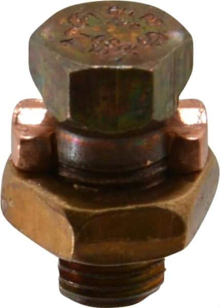 Thomas & Betts - 8 to 6 AWG, Copper Wire Compatible, Copper Alloy, Hex Split Bolt Connector - 31/32" OAL, 15/32" Head Width, 21/32" Base Width - Americas Tooling