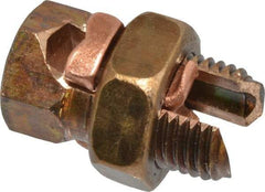 Thomas & Betts - 8 to 4 AWG, Copper Wire Compatible, Copper Alloy, Hex Split Bolt Connector - 1-1/16" OAL, 17/32" Head Width, 23/32" Base Width - Americas Tooling