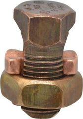 Thomas & Betts - 8 to 3 AWG, Copper Wire Compatible, Copper Alloy, Hex Split Bolt Connector - 1-1/16" OAL, 17/32" Head Width, 23/32" Base Width - Americas Tooling