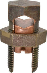 Thomas & Betts - 2 to 4/0 AWG, Copper Wire Compatible, Copper Alloy, Hex Split Bolt Connector - 2-5/32" OAL, 1" Head Width, 1-1/16" Base Width - Americas Tooling