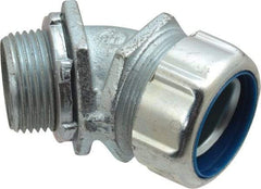Thomas & Betts - 1" Trade, Malleable Iron Threaded Angled Liquidtight Conduit Connector - Noninsulated - Americas Tooling