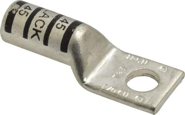 Thomas & Betts - 2/0 AWG Noninsulated Compression Connection Square Ring Terminal - 3/8" Stud, 2.28" OAL x 0.83" Wide, Tin Plated Copper Contact - Americas Tooling