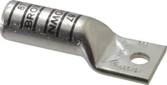 Thomas & Betts - 500 kcmil Wire Noninsulated Compression Connection Square Ring Terminal - 1/2" Stud, 4-1/4" OAL x 1.61" Wide, Tin Plated Copper Contact - Americas Tooling