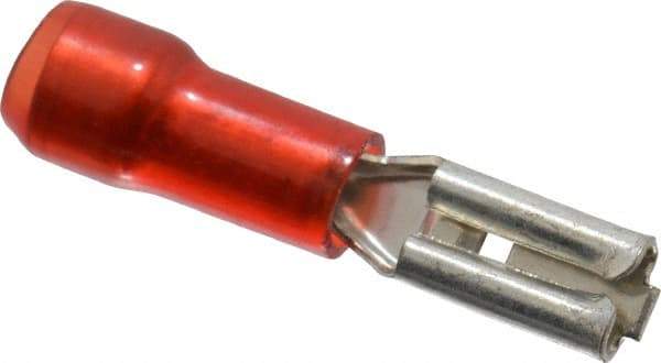 Thomas & Betts - 22 to 18 AWG, Nylon, Fully Insulated, Female Wire Disconnect - 0.11 Inch Wide Tab, Red, RoHS Compliant, UL 94 V-2 - Americas Tooling