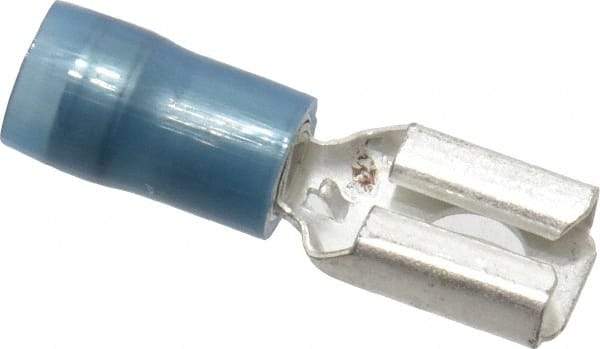 Thomas & Betts - 16 to 14 AWG, Nylon, Fully Insulated, Female Wire Disconnect - 1/4 Inch Wide Tab, Blue, CSA Certified, RoHS Compliant, UL 94 V-2, UL File E66716, UL Listed - Americas Tooling