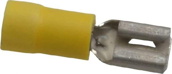 Thomas & Betts - 12 to 10 AWG, Vinyl, Fully Insulated, Female Wire Disconnect - 1/4 Inch Wide Tab, Yellow, CSA Certified, RoHS Compliant, UL 94 V-0, UL File E66716, UL Listed - Americas Tooling