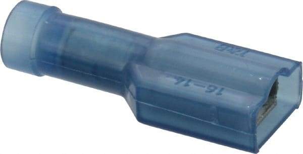 Thomas & Betts - 16 to 14 AWG, Nylon, Fully Insulated, Female Wire Disconnect - 1/4 Inch Wide Tab, Blue, CSA Certified, RoHS Compliant, UL 94 V-2, UL File E66716, UL Listed - Americas Tooling