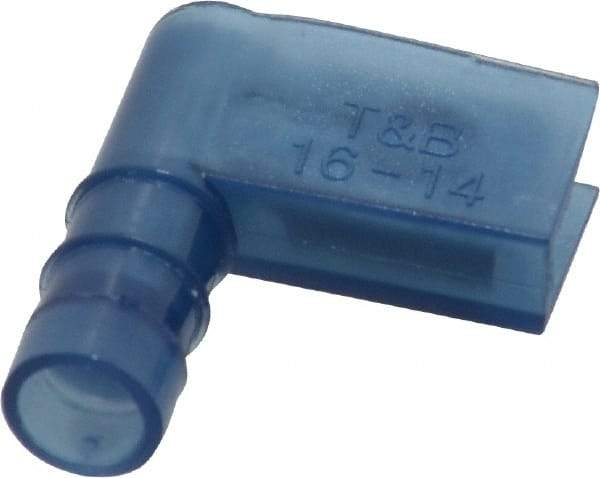 Thomas & Betts - 16 to 14 AWG, Nylon, Fully Insulated, Female Wire Disconnect - 1/4 Inch Wide Tab, Blue, CSA Certified, RoHS Compliant, UL 94 V-2, UL File E66716, UL Listed - Americas Tooling