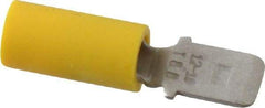 Thomas & Betts - 12 to 10 AWG, Vinyl, Fully Insulated, Male Wire Disconnect - 1/4 Inch Wide Tab, Yellow, CSA Certified, RoHS Compliant, UL 94 V-0, UL File E66716, UL Listed - Americas Tooling