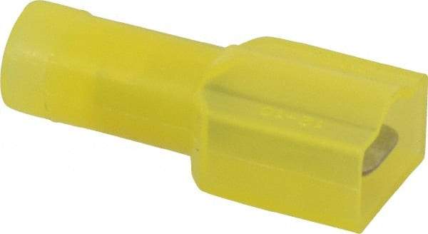 Thomas & Betts - 12 to 10 AWG, Nylon, Fully Insulated, Male Wire Disconnect - 1/4 Inch Wide Tab, Yellow, CSA Certified, RoHS Compliant, UL 94 V-0, UL File E66716, UL Listed - Americas Tooling