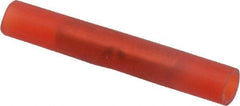 Thomas & Betts - 22 to 18 AWG Compatible, Nylon Fully Insulated, Crimp-On Butt Splice Terminal - 2 Wire Entries, Copper Contacts, Tin Contact Plating, 1.19" OAL, Red - Americas Tooling