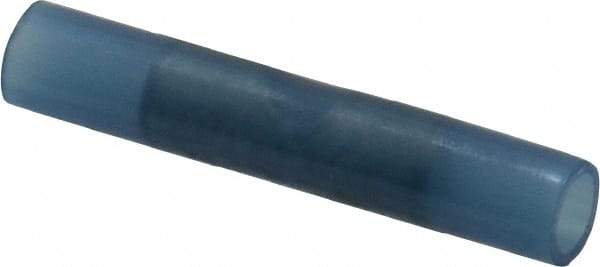 Thomas & Betts - 16 to 14 AWG Compatible, Nylon Fully Insulated, Crimp-On Butt Splice Terminal - 2 Wire Entries, Copper Contacts, Tin Contact Plating, 1.19" OAL, Blue - Americas Tooling