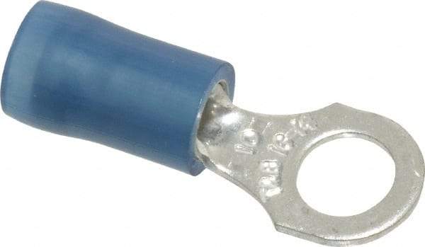 Thomas & Betts - 18-14 AWG Partially Insulated Crimp Connection D Shaped Ring Terminal - #10 Stud, 0.89" OAL x 0.31" Wide, Tin Plated Copper Contact - Americas Tooling