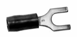 Thomas & Betts - #8 Stud, 22 to 16 AWG Compatible, Partially Insulated, Crimp Connection, Locking Fork Terminal - Americas Tooling