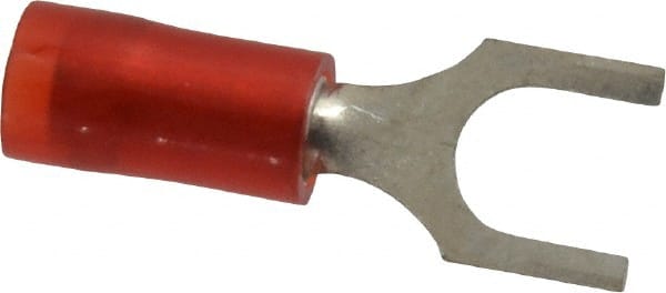 Thomas & Betts - #10 Stud, 22 to 16 AWG Compatible, Partially Insulated, Crimp Connection, Standard Fork Terminal - Americas Tooling