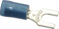 Thomas & Betts - #6 Stud, 18 to 14 AWG Compatible, Partially Insulated, Crimp Connection, Standard Fork Terminal - Americas Tooling