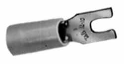 Thomas & Betts - #10 Stud, 18 to 14 AWG Compatible, Partially Insulated, Crimp Connection, Locking Fork Terminal - Americas Tooling