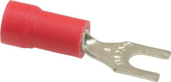 Thomas & Betts - #6 Stud, 22 to 16 AWG Compatible, Partially Insulated, Crimp Connection, Standard Fork Terminal - Americas Tooling