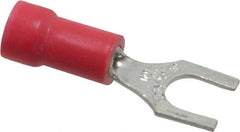 Thomas & Betts - #10 Stud, 22 to 16 AWG Compatible, Partially Insulated, Crimp Connection, Standard Fork Terminal - Americas Tooling