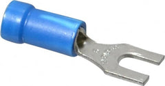 Thomas & Betts - #6 Stud, 18 to 14 AWG Compatible, Partially Insulated, Crimp Connection, Standard Fork Terminal - Americas Tooling