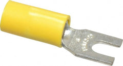 Thomas & Betts - #6 Stud, 12 to 10 AWG Compatible, Partially Insulated, Crimp Connection, Standard Fork Terminal - Americas Tooling