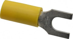 Thomas & Betts - #10 Stud, 12 to 10 AWG Compatible, Partially Insulated, Crimp Connection, Standard Fork Terminal - Americas Tooling