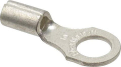 Thomas & Betts - 18-14 AWG Noninsulated Crimp Connection D Shaped Ring Terminal - #10 Stud, 3/4" OAL x 0.31" Wide, Tin Plated Copper Contact - Americas Tooling