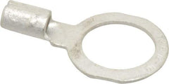 Thomas & Betts - 12-10 AWG Noninsulated Crimp Connection D Shaped Ring Terminal - 1/2" Stud, 1.21" OAL x 0.72" Wide, Tin Plated Copper Contact - Americas Tooling