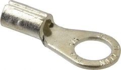 Thomas & Betts - 8 AWG Noninsulated Crimp Connection Circular Ring Terminal - 3/8" Stud, 1.32" OAL x 0.59" Wide, Tin Plated Copper Contact - Americas Tooling