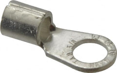 Thomas & Betts - 4 AWG Noninsulated Crimp Connection Circular Ring Terminal - 3/8" Stud, 1.35" OAL x 0.6" Wide, Tin Plated Copper Contact - Americas Tooling