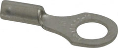 Thomas & Betts - 22-16 AWG Noninsulated Crimp Connection D Shaped Ring Terminal - #10 Stud, 3/4" OAL x 0.31" Wide, Tin Plated Copper Contact - Americas Tooling