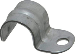 Thomas & Betts - 1/2" Pipe, Steel, Zinc Plated" Pipe or Conduit Strap - 1 Mounting Hole - Americas Tooling