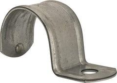 Thomas & Betts - 1-1/2" Pipe, Steel, Zinc Plated" Pipe or Conduit Strap - 1 Mounting Hole - Americas Tooling