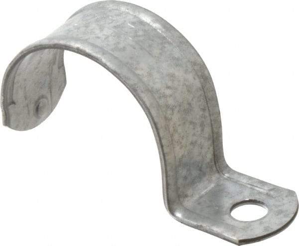 Thomas & Betts - 2" Pipe, Steel, Zinc Plated" Pipe or Conduit Strap - 1 Mounting Hole - Americas Tooling