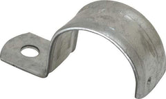 Thomas & Betts - 1-1/4" Pipe, Steel, Zinc Plated" Pipe or Conduit Strap - 1 Mounting Hole - Americas Tooling